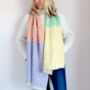 Beach Hut Knitted Scarf, thumbnail 8 of 9