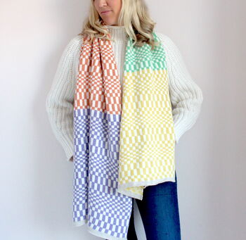 Beach Hut Knitted Scarf, 8 of 9