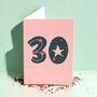 30th Birthday Starry Milestone Card, thumbnail 1 of 2