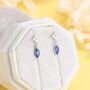 Sterling Silver Hydrangea And Marquise Cz Stud Earrings, thumbnail 7 of 11