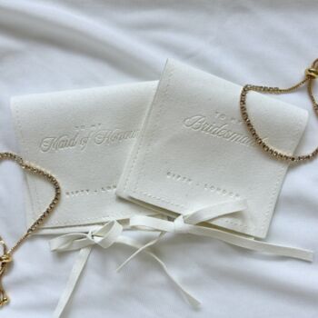 Gold Bridesmaid Proposal Wedding Day Gift Bracelet Set, 3 of 3