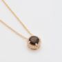 Round Smoky Quartz 18k Gold Plated Necklace, thumbnail 3 of 4