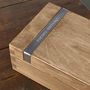 Personalised Wooden Cufflink And Watch Box, thumbnail 9 of 9