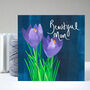 Blue Crocus Mother's Day Card, thumbnail 2 of 6