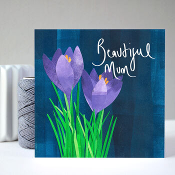 Blue Crocus Mother's Day Card, 2 of 6