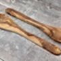 Olive Wood Salad Serving Spoons, thumbnail 1 of 3