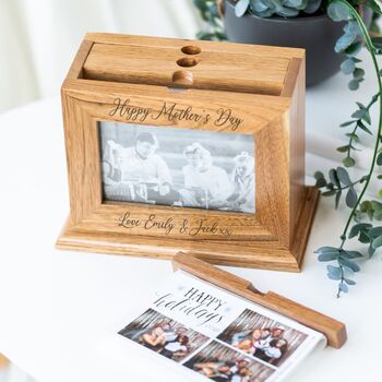 Personalised Wooden Photo Album Holder, 3 of 5