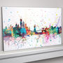 New York Skyline Cityscape Paint Splashes Print, thumbnail 1 of 5