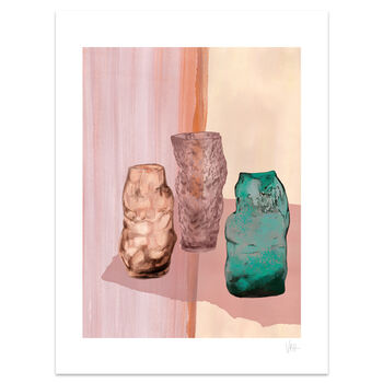 Watercolour Glass Vase Abstract Print, 4 of 8