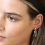 14 Carat Gold Plated Chalcedony And Topaz Drop Earrings, thumbnail 2 of 4