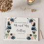 Blush Pink And Navy Roses Wedding Guest Book, thumbnail 3 of 8