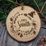 Personalised Engraved Couple's Christmas Decoration, thumbnail 2 of 5