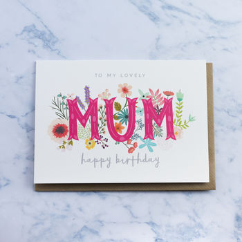 'Lovely Mum' Birthday Card, 2 of 3
