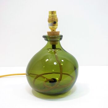Recycled Glass Lamp | 24cm Blown Glass | Ten Colours, 9 of 11
