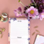 A5 Lined Purple Flower Notepad, thumbnail 4 of 4