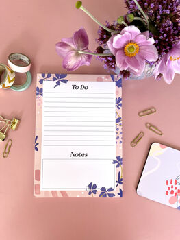 A5 Lined Purple Flower Notepad, 4 of 4