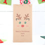 Personalised Boy Or Girl Reindeer Christmas Gift Bag, thumbnail 3 of 3