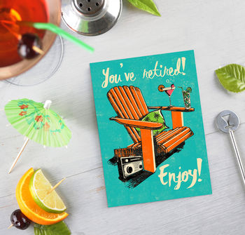 happy retirement card by rocket 68 notonthehighstreetcom