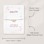 Thank You Gift Bracelet Pink Bow Small Gift, thumbnail 2 of 9