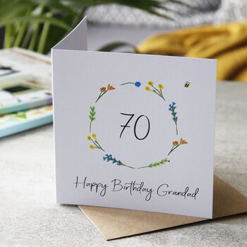 70th Birthday Personalised Photo Magnet Card, 6 of 7