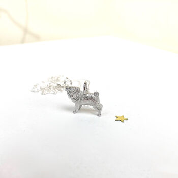 Sterling Silver Pug Necklace, 2 of 10