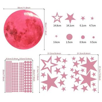 Glow In The Dark Pink, Blue, Green, Kids Decal Stickers, 10 of 12
