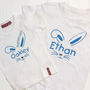 Personalised Easter Bunny Ears T Shirt, thumbnail 2 of 11