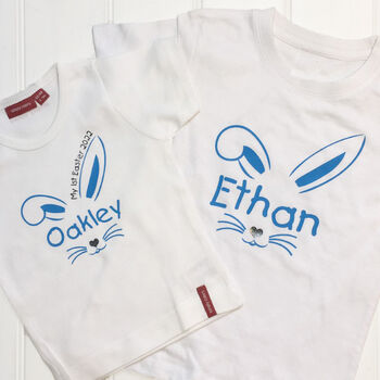 Personalised Easter Bunny Ears T Shirt, 2 of 11
