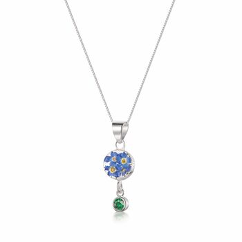 Sterling Silver May Birthstone And Real Flower Necklace, 7 of 12