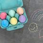 Six Coloured Chalk Eggs, thumbnail 1 of 5