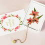 Pink Lily Flower Enamel Bookmark, thumbnail 1 of 7