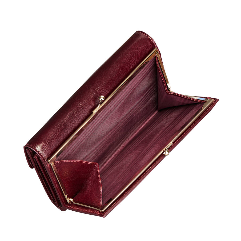 Personalised Women's Leather Frame Purse 'Marcialla' By Maxwell Scott