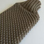 Cashmere Hand Knit Hot Water Bottle In Chocolate Brown, thumbnail 3 of 4