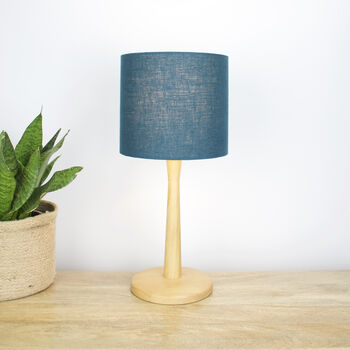 Linen Deep Turquoise Lampshade, 4 of 9