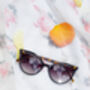 Black Delicate Large Cat Eye Sunglasses, thumbnail 5 of 5