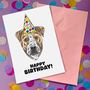 Custom Staffordshire Bull Terrier Birthday Card, thumbnail 1 of 12
