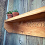 Engraved Oak Farmhouse Style Shelves, Made To Length, thumbnail 5 of 10