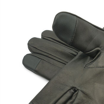 Denham. Men's Cashmere Lined Leather Touchscreen Gloves, 7 of 9