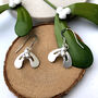 Sterling Silver Mistletoe Earrings, thumbnail 3 of 11