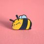 Sleepy Bee Enamel Pin | Cute Pin Badges, thumbnail 2 of 5