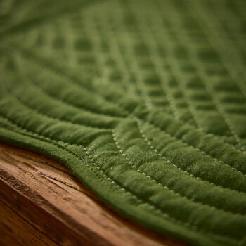 Emerald Quilted Scalloped Placemats, 4 of 5