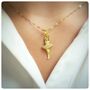Personalised 18ct Gold Plated Ballerina Necklace, thumbnail 3 of 12