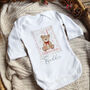 Personalised ‘My 1st Christmas’ Postage Stamp Bear Outfit, thumbnail 1 of 5