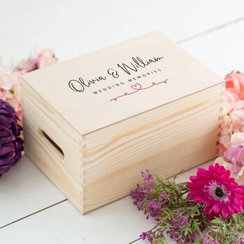 Personalised Wedding Memories Keepsake Box, 2 of 3