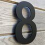 Modern Black House Numbers 200mm Acrylic Floating, thumbnail 10 of 10