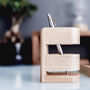 Modern Luxury Oak Pen Holder Storage Personalised Gifts, thumbnail 1 of 9