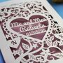Personalised Papercut Wedding Card, thumbnail 4 of 10