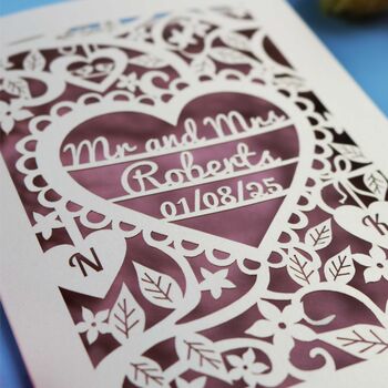 Personalised Papercut Wedding Card, 4 of 10