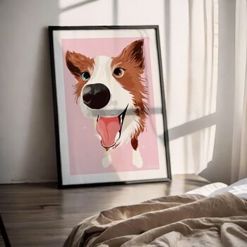 Border Collie Art Print | Pet Portrait, 2 of 12