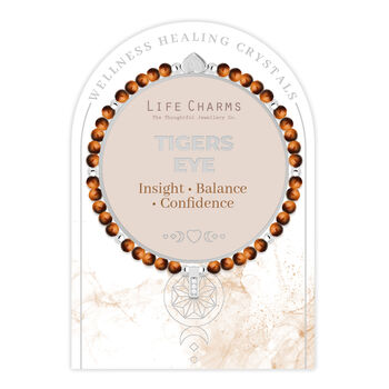 Tiger's Eye And Silver Beads Healing Crystals Bracelet Gift, 2 of 5